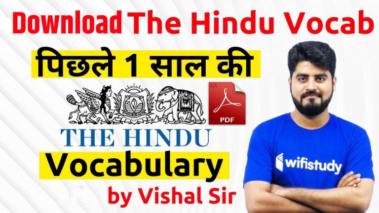 Last 12 Months The Hindu Vocabulary PDF Download