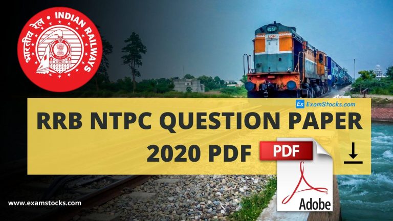 RRB NTPC Question Paper 2020 PDF All Shifts In Hindi & English
