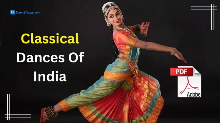 List Of Classical Dances Of India PDF State Wise