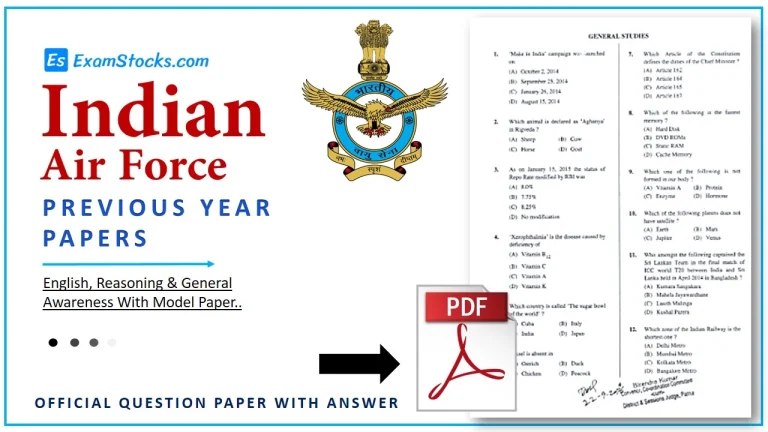 Air Force Group Y Previous Year Paper PDF